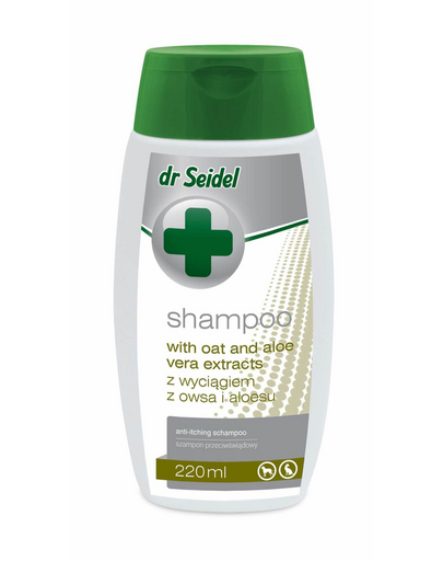 DR SEIDEL șampon calmant câini pisici anti-mâncărime ovăz aloe 220 ml