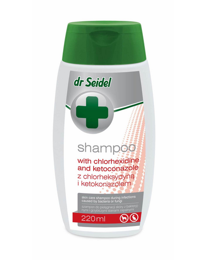 DR SEIDEL șampon clorhexidină ketoconazol câini antifungic 220 ml