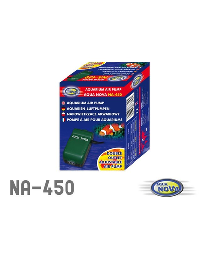 AQUA NOVA Pompa de aer pentru acvariu, capacitate 450l
