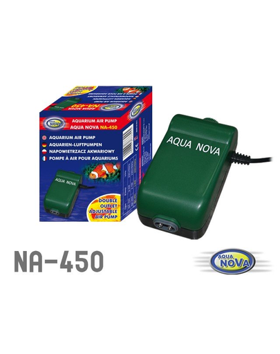 AQUA NOVA Pompa de aer pentru acvariu, capacitate 450l