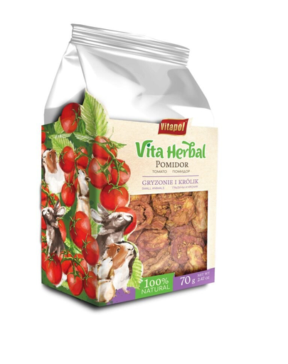 VITAPOL Vitaherbal gustari cu rosii uscate, pentru rozatoare si iepuri 70g