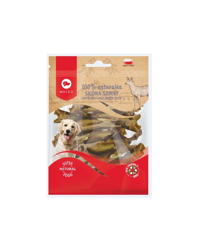 MACED Gustari pentru caini, piele de caprioara uscata, 60 g