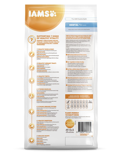 IAMS For Vitality Dental hrana uscat pisici adulte, cu pui 10 kg