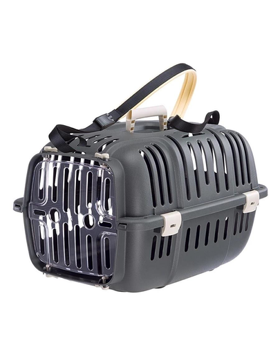 FERPLAST Jet 10 Transportor pentru pisici si caini mici 32x47x29 cm, gri