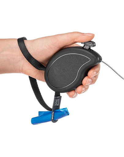 FERPLAST Flippy One Core Mini Lesa automata pentru caini 3 m, negru