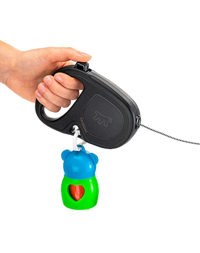 FERPLAST Flippy One Cord S Lesa automata pentru caini 4.5 m, negru
