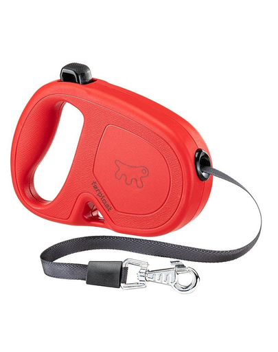 FERPLAST Flippy One Tape S Lesa automata cu banda pentru caini 4 m, rosu