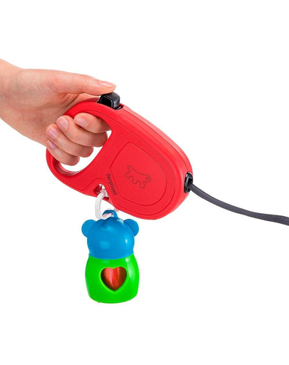 FERPLAST Flippy One Tape S Lesa automata cu banda pentru caini 4 m, rosu
