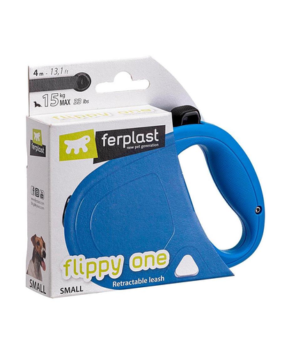 FERPLAST Flippy One Tape S Lesa automata cu banda pentru caini 4 m, albastru