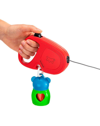 FERPLAST Flippy One Cord M Lesa automata pentru caini 5 m, rosu