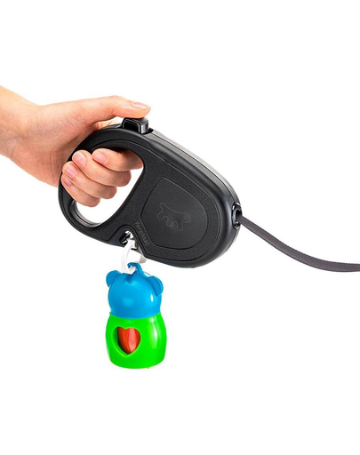 FERPLAST Flippy One Tape M Lesa automata cu banda pentru caini 5 m, negru