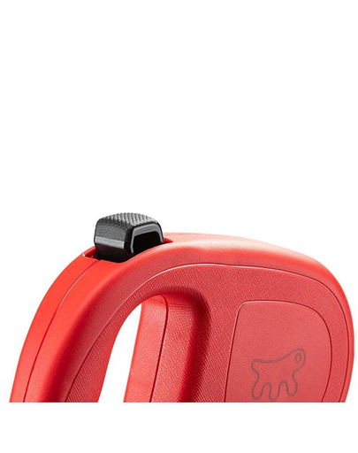 FERPLAST Flippy One Tape M Lesa automata cu banda pentru caini 5 m, rosu