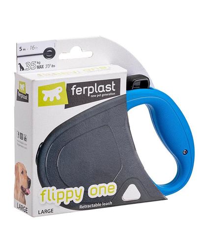 FERPLAST Flippy One Cord L Lesa automata pentru caini 5 m, albastru