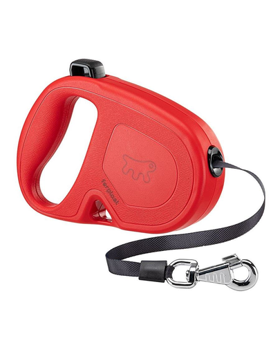 FERPLAST Flippy One Tape L Lesa automata cu banda pentru caini 5 m, rosu