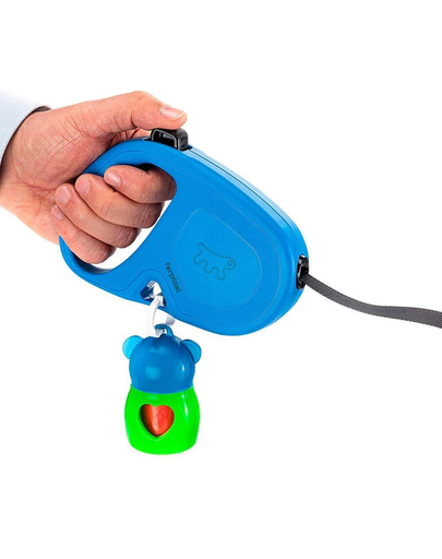 FERPLAST Flippy One Tape L Lesa automata cu banda pentru caini 5 m, albastru