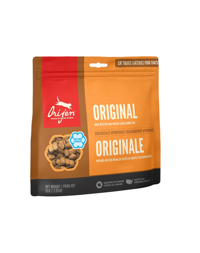 ORIJEN FD Treat Original Cat recompense pentru pisici, cu pasare si peste salbatic 35g