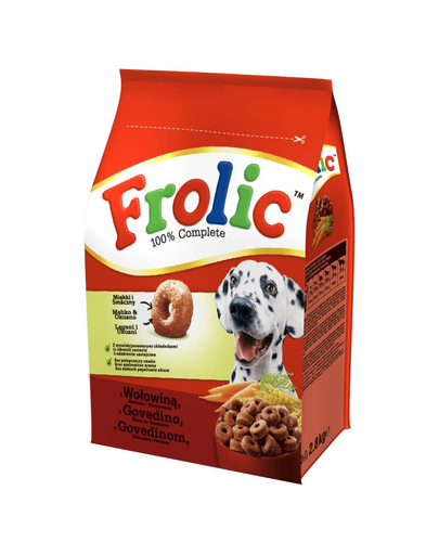 FROLIC 2,8 kg hrana uscata caini, cu vita, legume si cereale