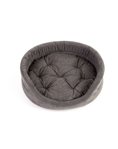 FERA Pat oval cu perna pentru caini, gri,  Marime M: 61 x 51 x 16