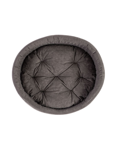 FERA Pat oval cu perna pentru caini, gri, Marime L: 66 x 55 x 17