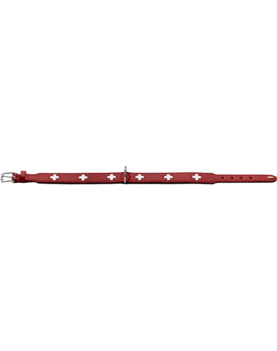 HUNTER Swiss Zgarda din piele pentru caini, marime L-XL (70) 56-63,5/3,9 cm, rosu