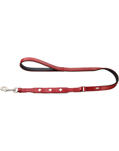 HUNTER Swiss Lesa din piele pentru caini 1,8cm/1m, rosu