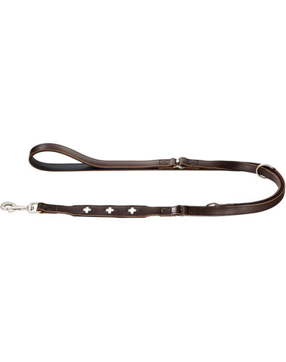 HUNTER Swiss Lesa reglabila din piele pentru caini 1,3cm/2m, maro inchis