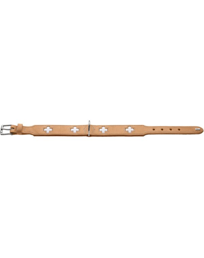 HUNTER Swiss Zgarda din piele pentru caini, marime S-M (50) 35-43/3,9 cm, bej