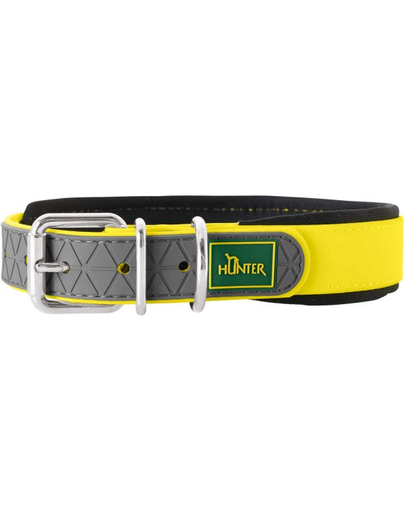 HUNTER Convenience Comfort Zgarda pentru caine, marimea L-XL (65) 52-60/2,5cm, galben