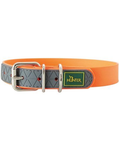 HUNTER Convenience Zgarda pentru caini, marimea M-L (55) 42-50/2,5cm portocaliu neon