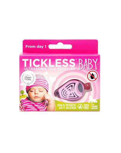 TICKLESS Baby Repelent cu ultrasunete pentru eliminarea capuselor, roz