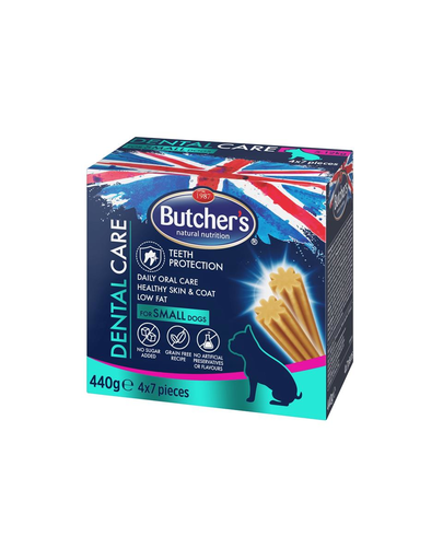 BUTCHER'S Dental Care Recompense pentru caini de talie mica 4x110g