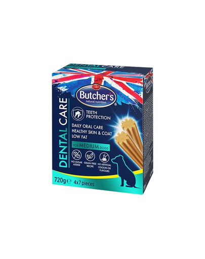 BUTCHER'S Dental Care Recompense pentru caini de talie medie 4x180g