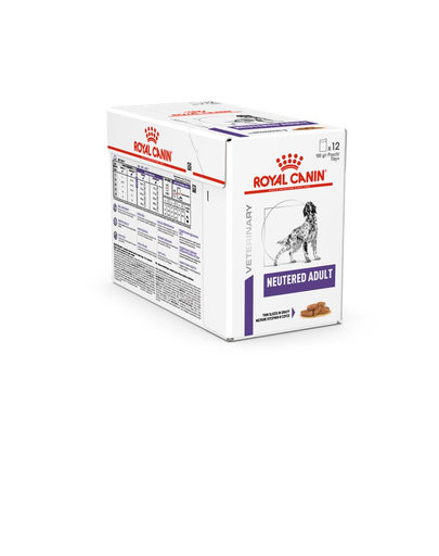 ROYAL CANIN VHN Neutered Adult Dog hrana umeda pentru caini aduti dupa sterilizare, cu tendinta de supraponderabilitate sau cu piele sensibila 12x100g