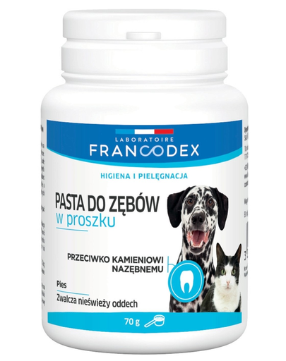 FRANCODEX Pastă de dinți pudră pentru câini și pisici 70 g