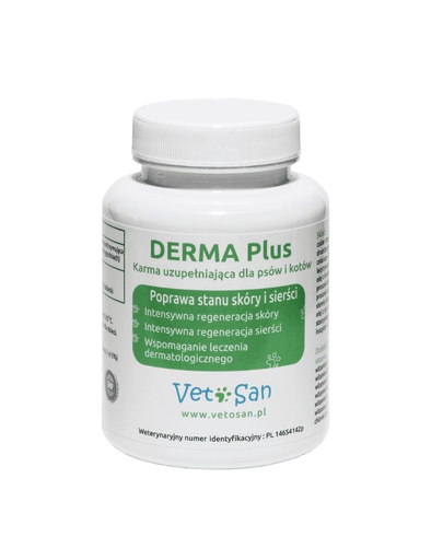 VETOSAN DERMA Plus Supliment pentru caini si pisici pentru imbunatatirea blanii si a pielii