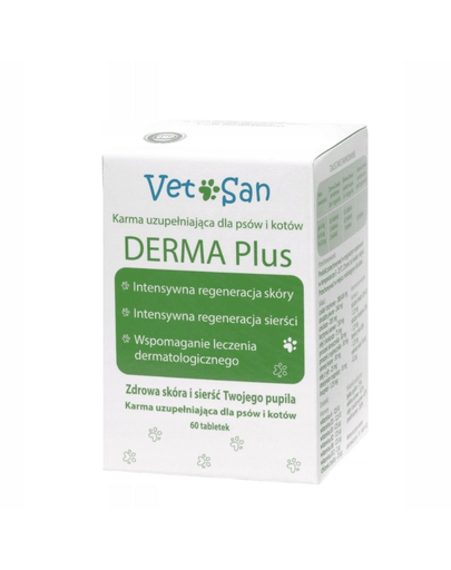 VETOSAN DERMA Plus Supliment pentru caini si pisici pentru imbunatatirea blanii si a pielii