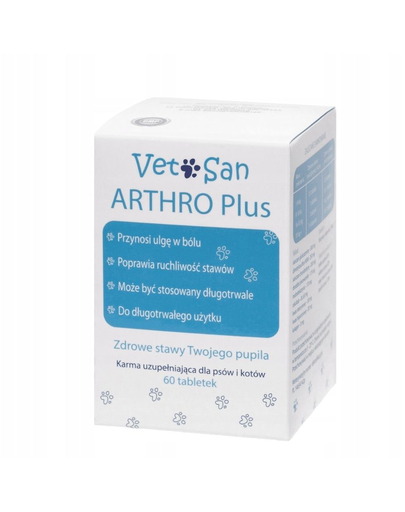 VETOSAN ARTHRO Plus Supliment pentru articulatiile cainilor si pisicilor 60 tablete