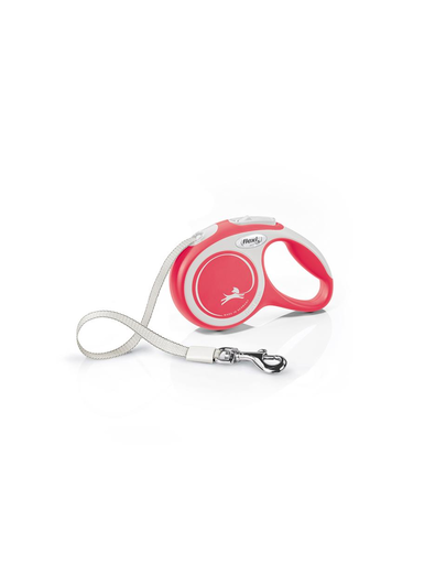 FLEXI New Comfort lesa automata cu banda pentru caini, rosu, marimea XS, 3 m