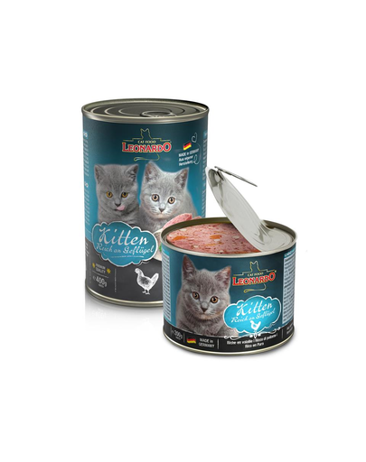 LEONARDO Quality Selection Kitten hrana umeda pentru pisoi, cu pasare de curte 200 g