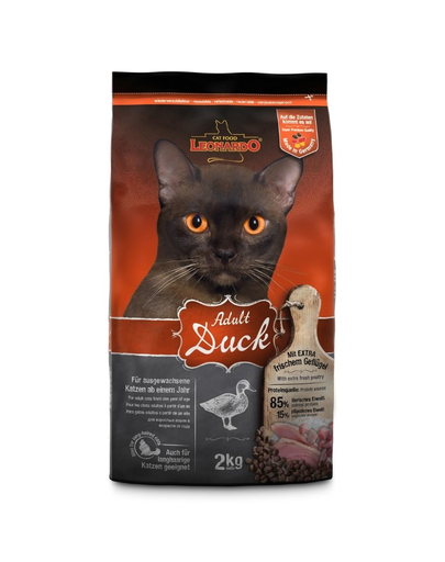 LEONARDO Adult Duck & Rice hrana uscata pisici adulte, rata si orez 2 kg