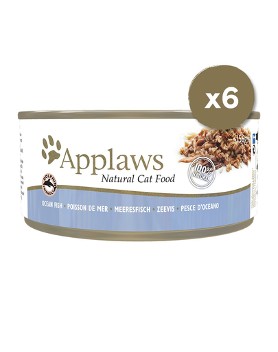 APPLAWS Hrana umeda cu peste de ocean, 6 x 156 g