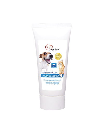 OVER ZOO Pastă de dinți enzimatică pentru câini și pisici 70 g