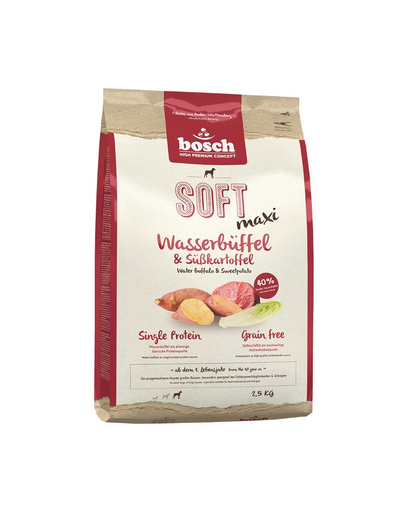 BOSCH Soft Maxi Hrana uscata pentru caini cu alergii si sistem digestiv sensibil, 2,5 kg