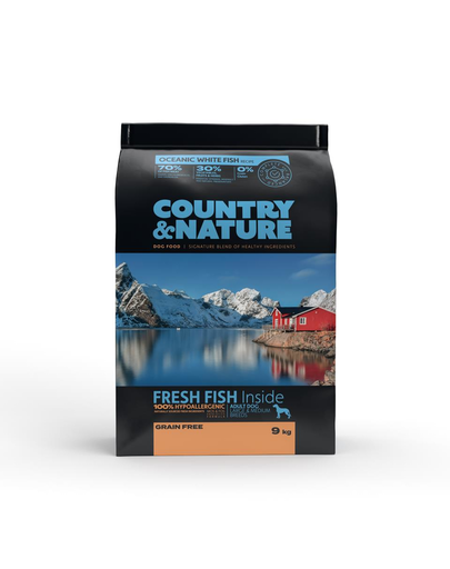 Country&Nature Ocean White Fish Recipe Hrana uscata caini adulti talie medie/mare, cu peste 9 kg