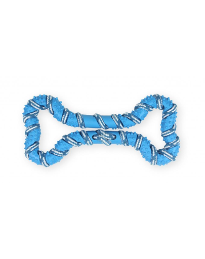 PET NOVA DOG LIFE STYLE Franghie in forma de os pentru caini 20cm, albastru, aroma de menta