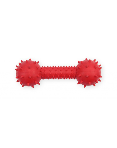 PET NOVA DOG LIFE STYLE Jucarie os cu clopotel pentru caini 14cm, rosu, aroma de carne de vita