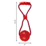 KONG Squeezz Ball with Rope L minge pentru caini cu maner