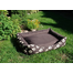 FERA Pat pentru caini cu perna 115 x 90 cm gri cu labute albe