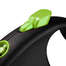 FLEXI Black Design lesa automata cu banda pentru caini, negru cu verde, marimea S, 5 m