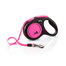 FLEXI New Neon lesa automata pentru caini, roz, marimea M, 5 m